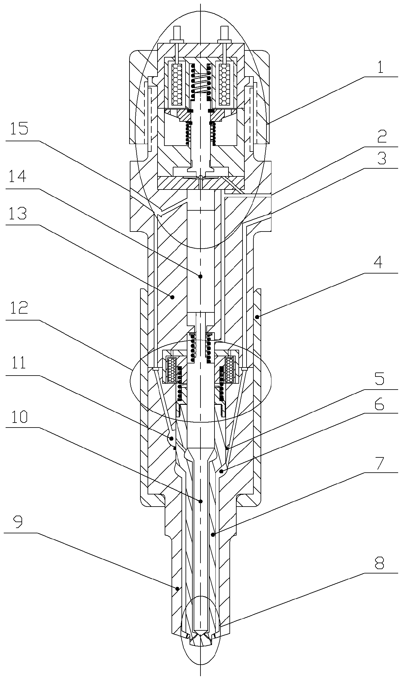 Dual-fuel electric control monomer ejector