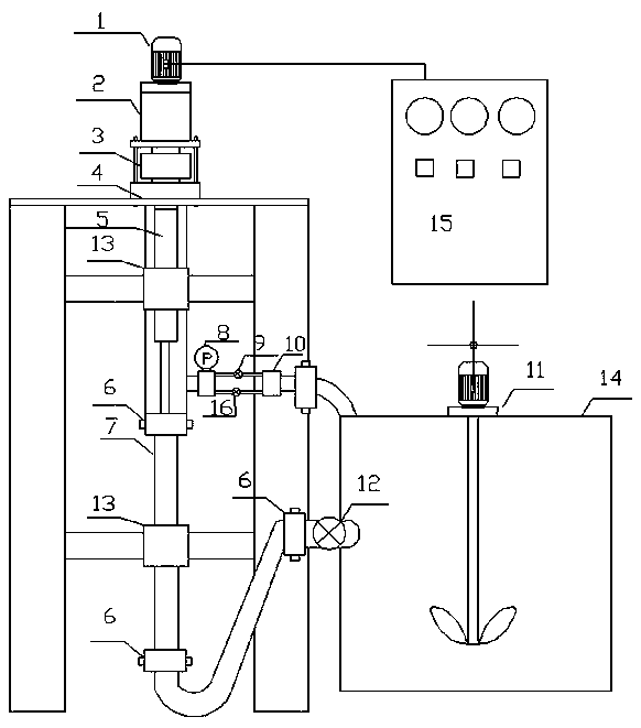 A vertical simulation experiment method of metal screw pump