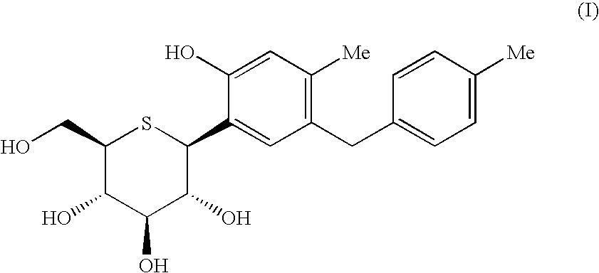 1-phenyl 1-thio-d-glucitol derivative