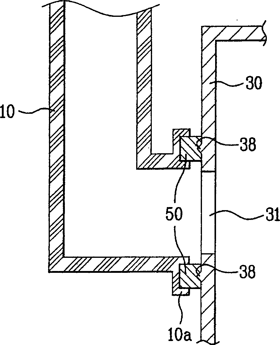 Connection structure between drying pipeline and water tub of drum washing machine