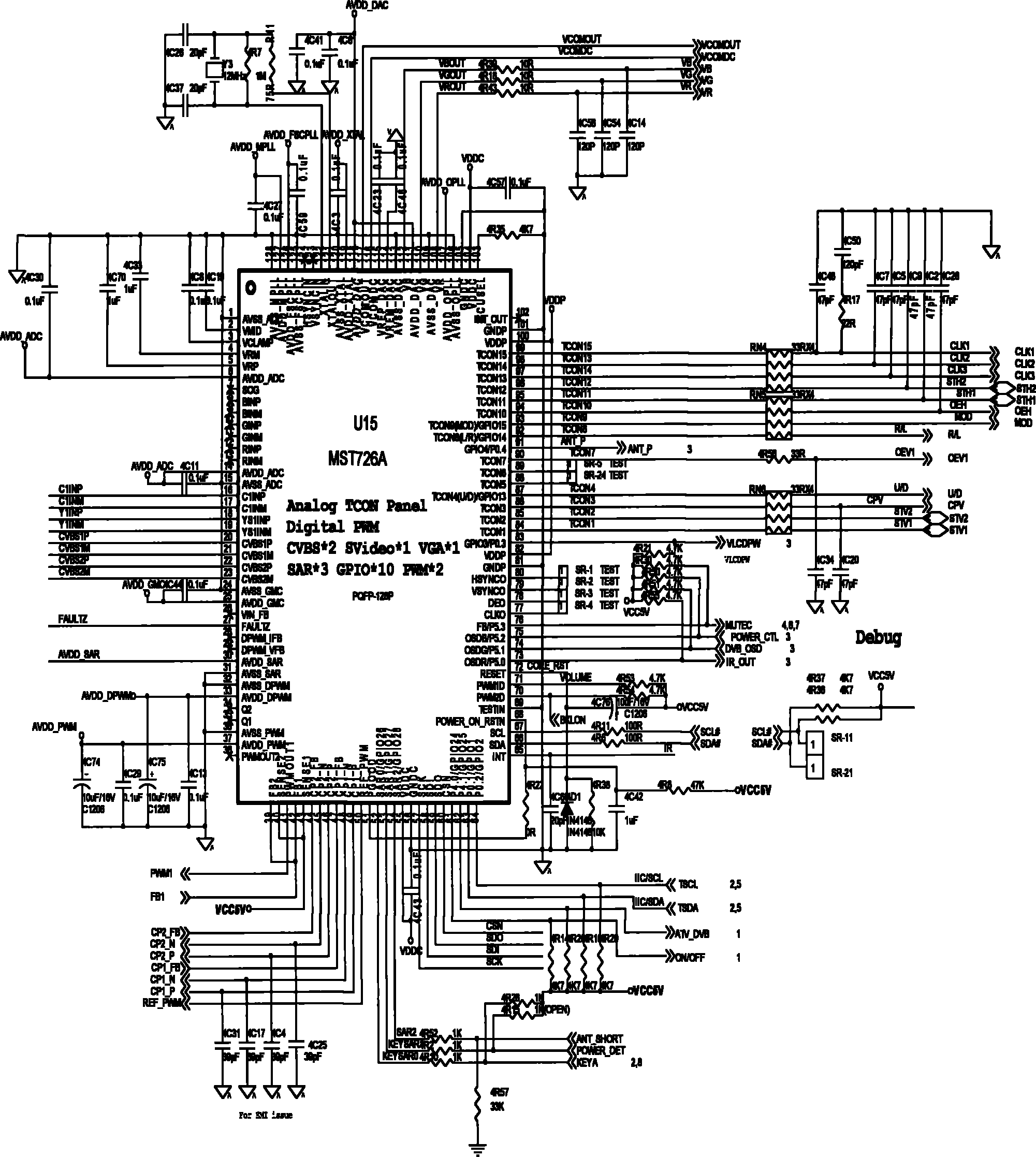 Protection method of high frequency head short circuit protection system of digit-analog integrated TV