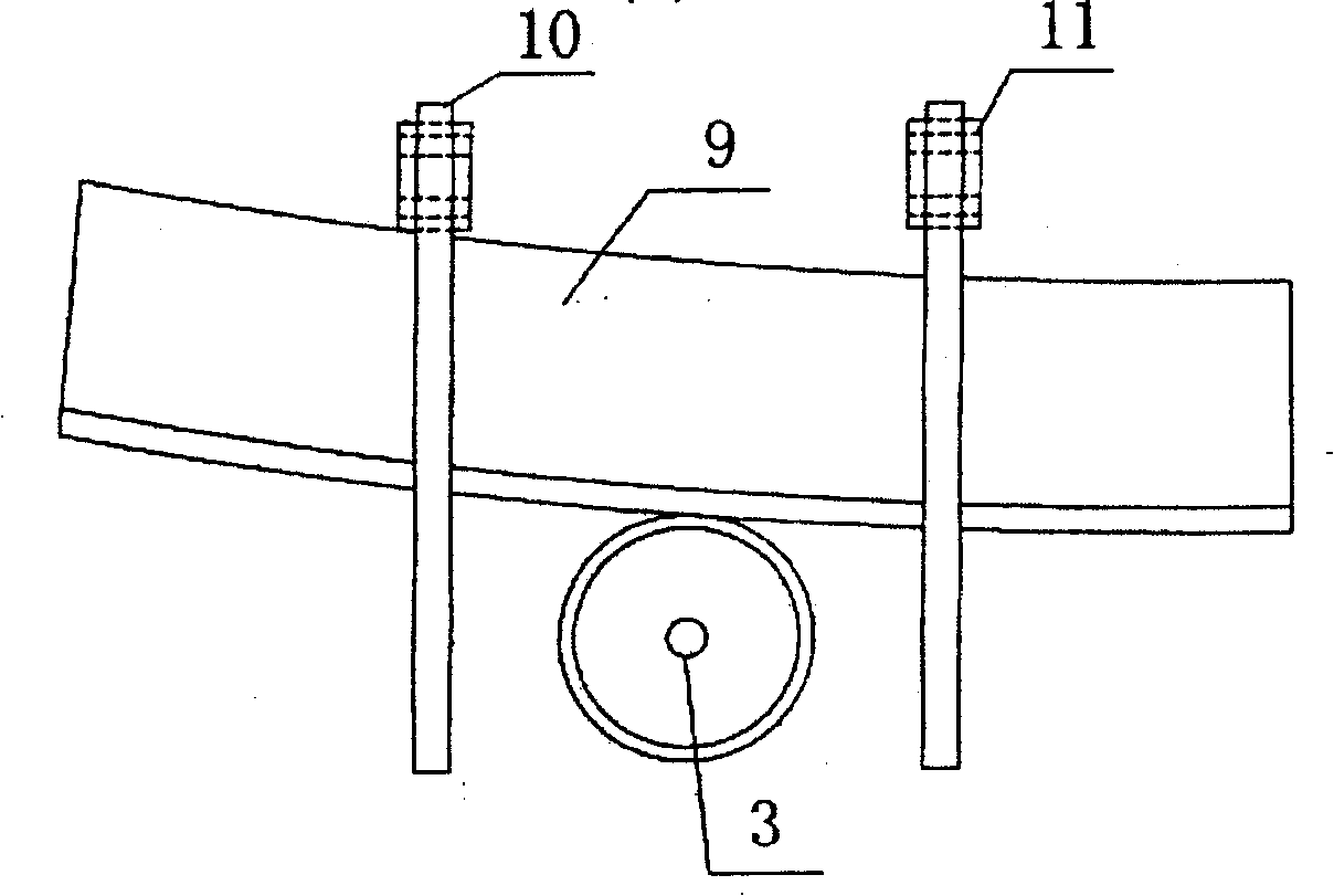 Mechanical corrector for T-shape steel member bending deformation