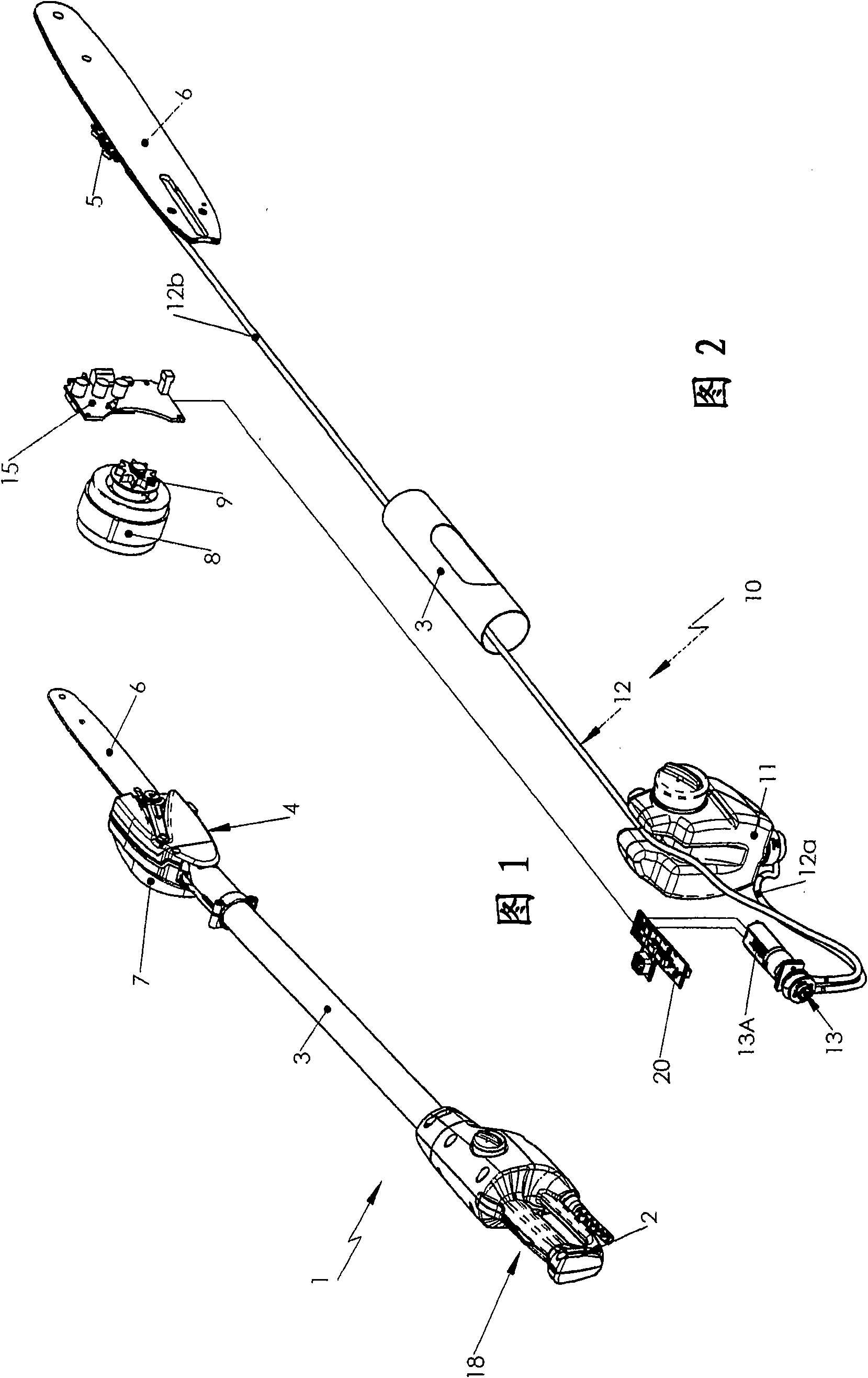 Chain saw provided with a lubrication device and method implemented for performing said lubrication