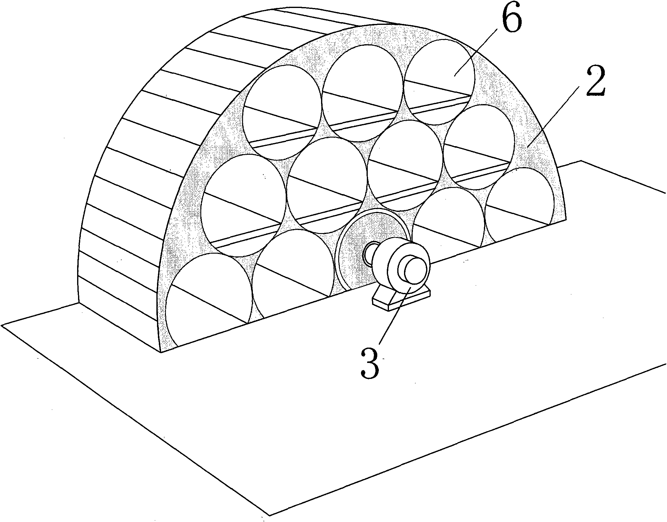 Honeycomb intensive rotary garage