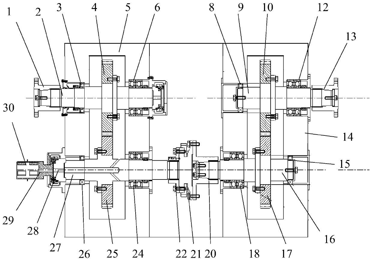 Involute cylindrical gear comprehensive test device applied to dynamic and quasi-static tests