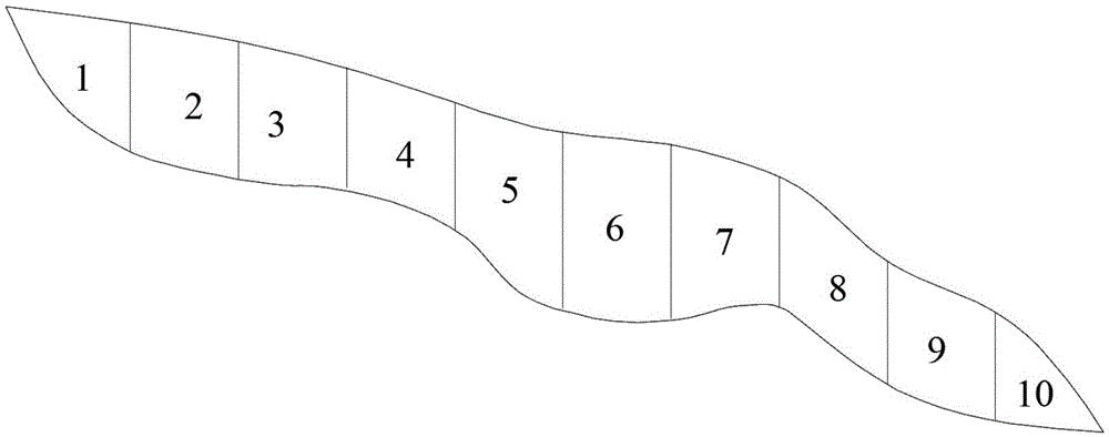 Downslide thrust evaluation method for variable width slicing of side slope