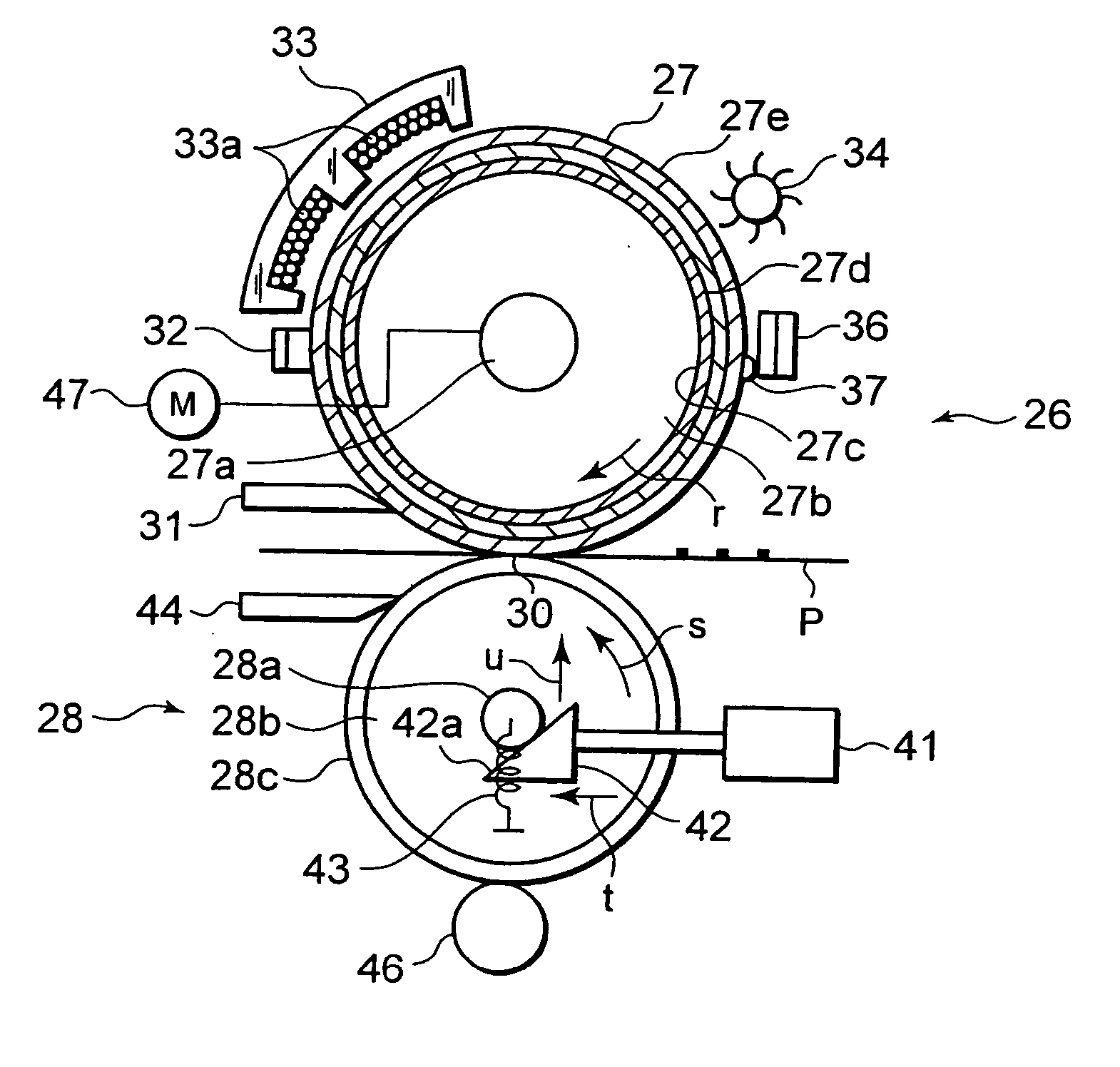 Fixing device for image forming apparatus and fixing method