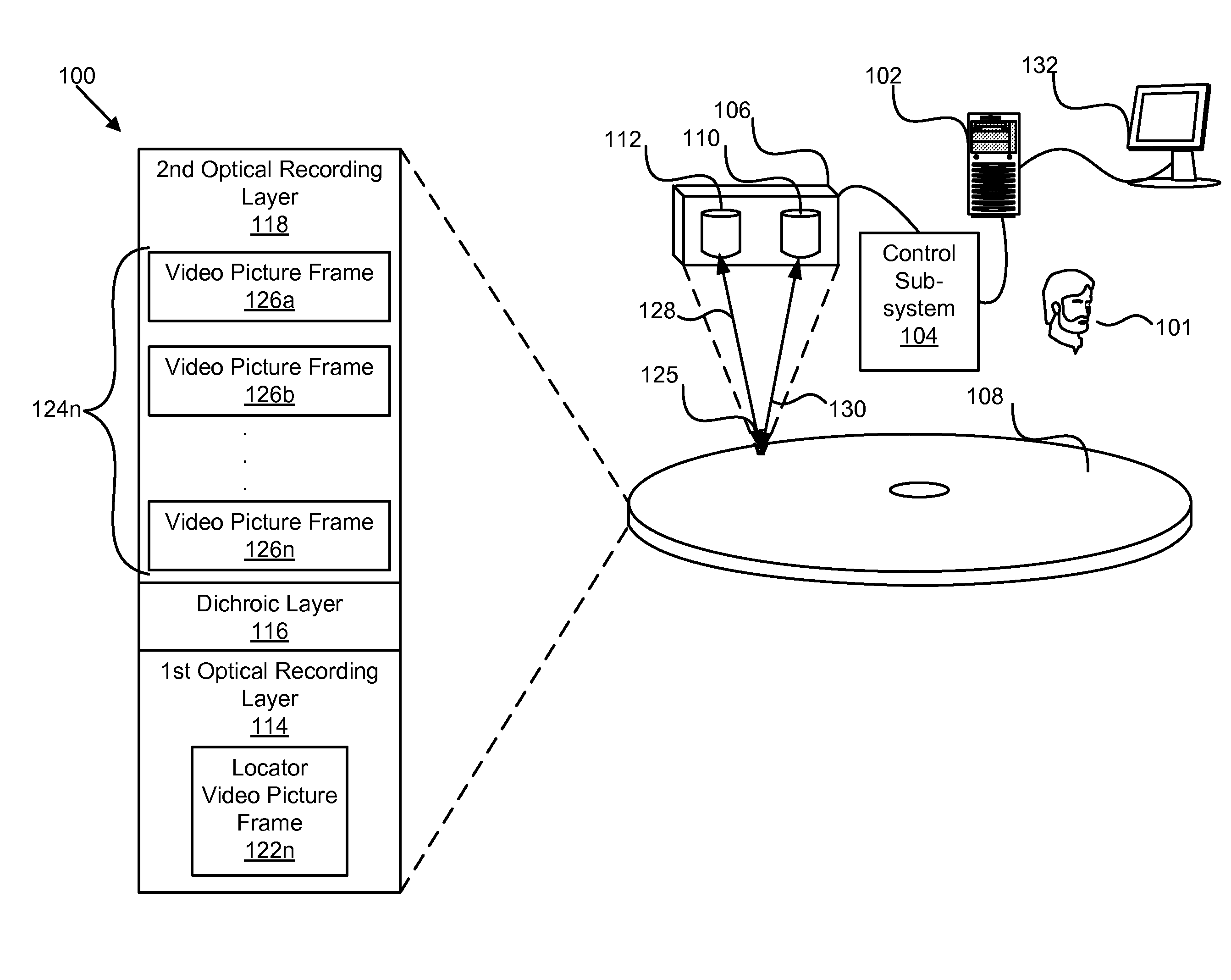 Apparatus, system, and method for locating and fast-searching units of digital information in volume, optical-storage disks