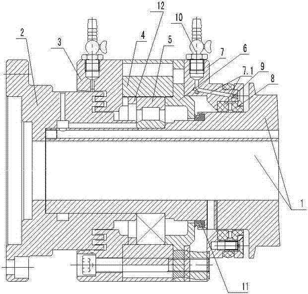 Composite sealing device for centrifugal machine bearing