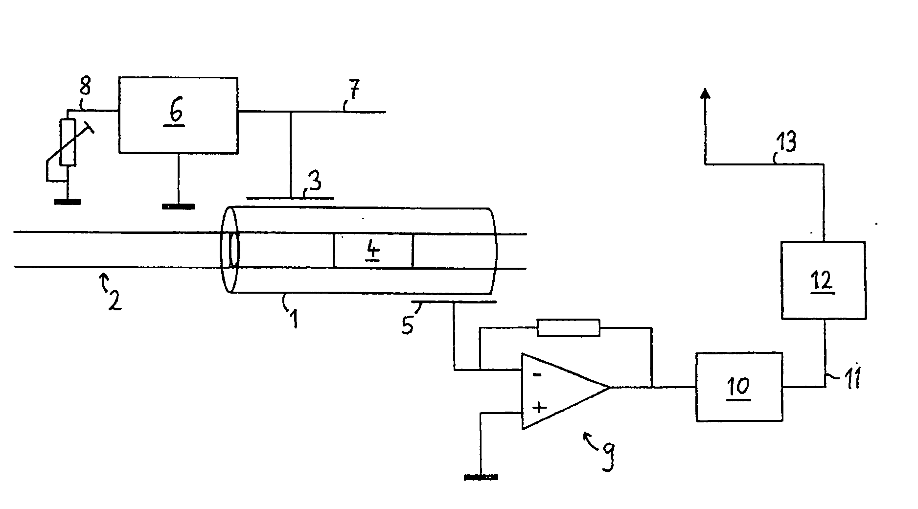 Contactless detection cell with reduced detection channel cross-section