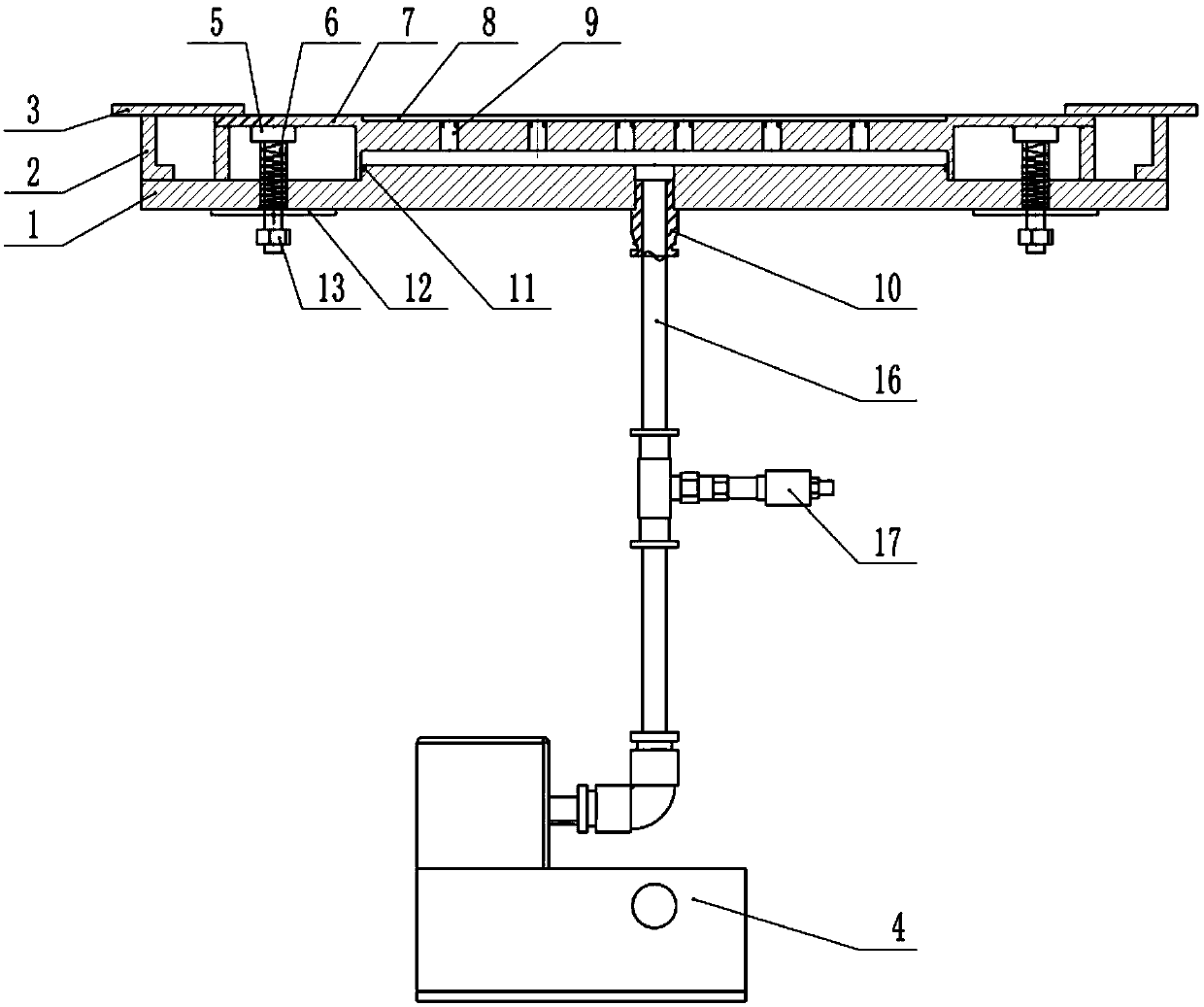 A vacuum fixture automatic adjustment device for polishing workpiece