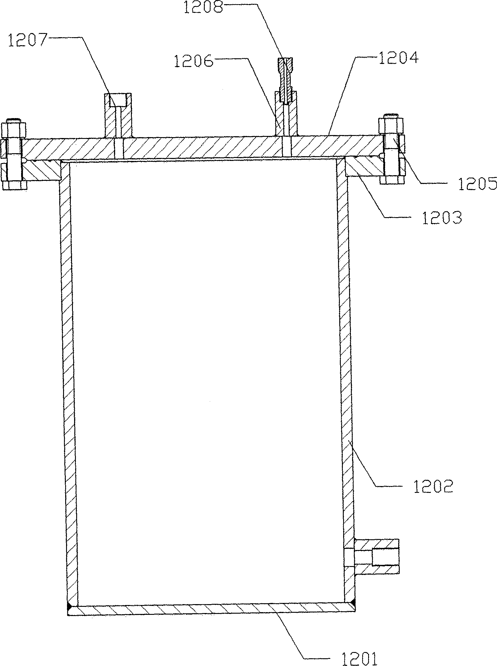 Slip casting diffusion test device