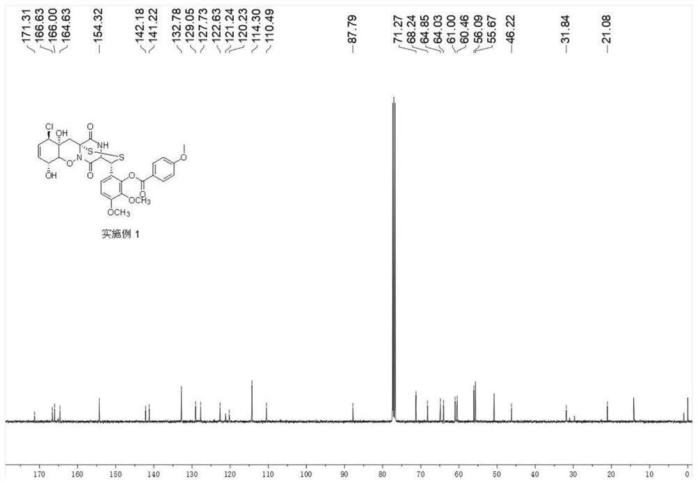 Application and preparation of diketopiperazine natural product and derivative and obtained derivative