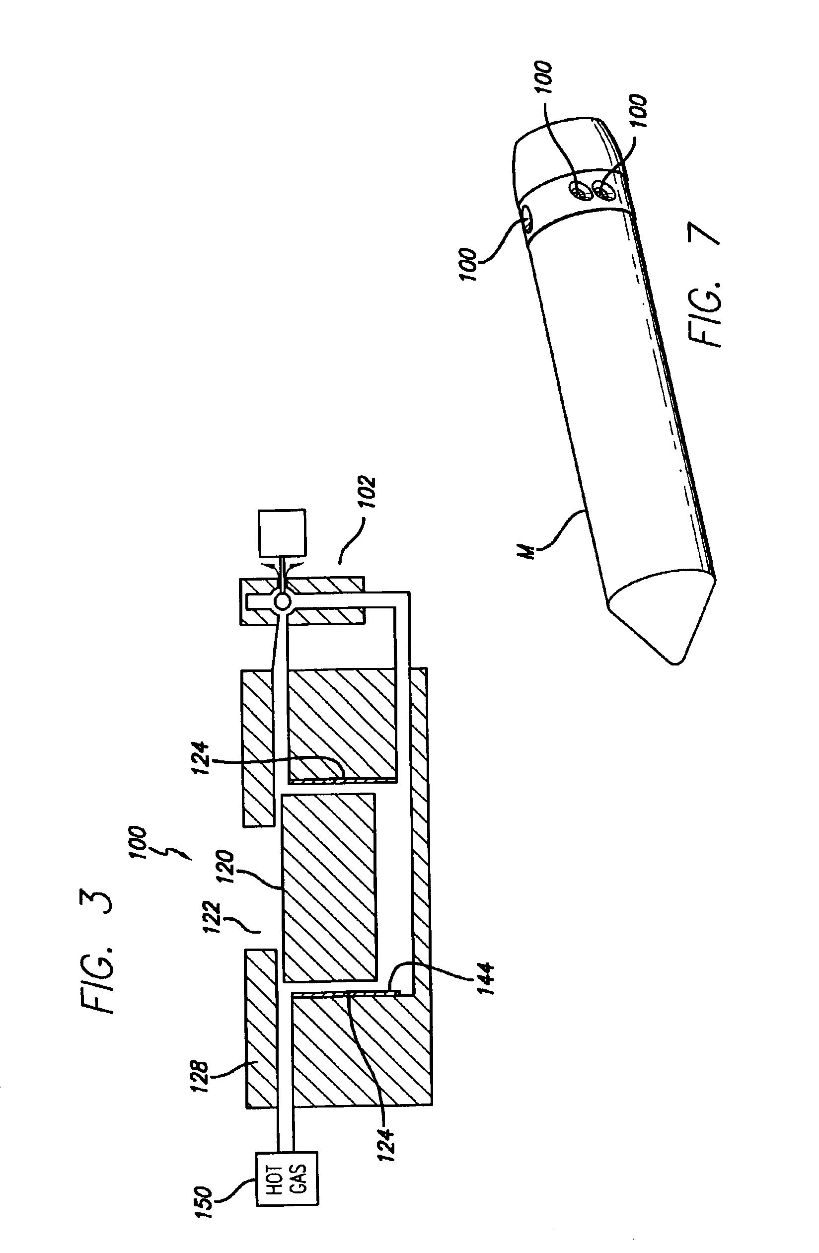 Missile thrust system and valve with refractory piston cylinder