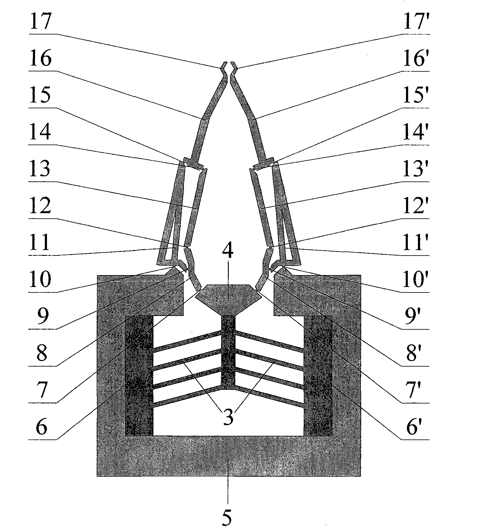 Flexible electrothermal drive micro-gripper and manufacturing process method