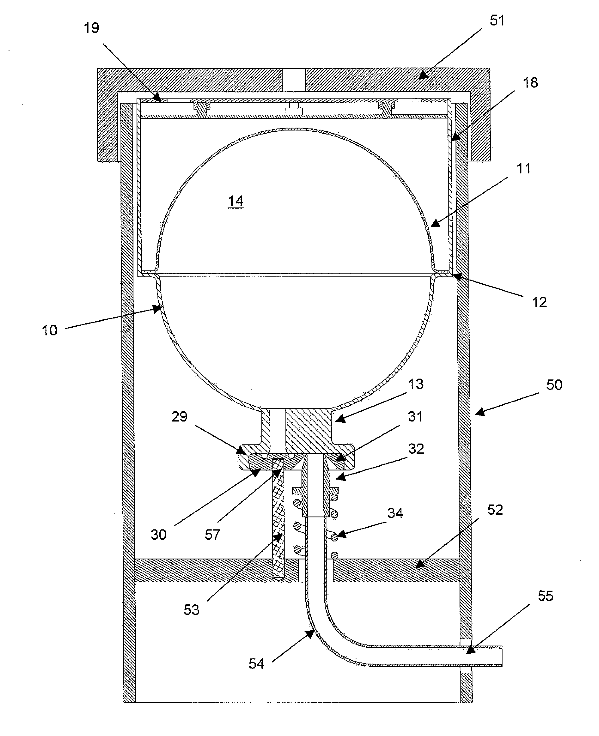 Container for flowable substances and dispensing apparatus