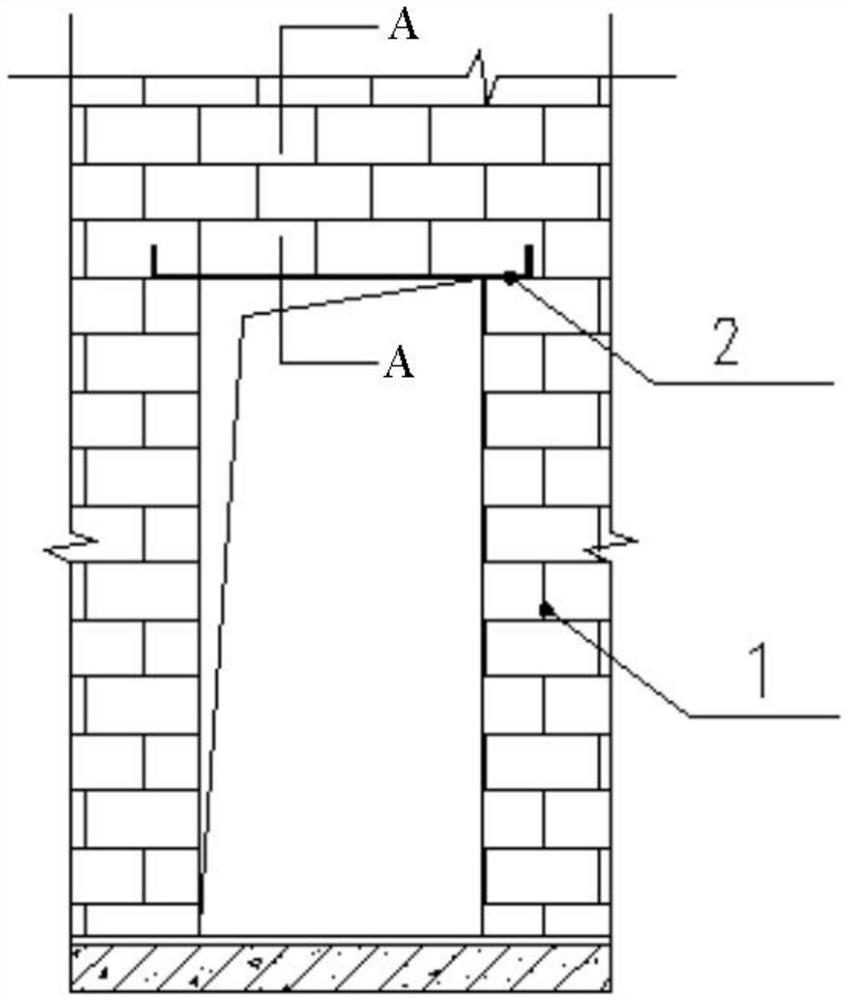 Simple angle steel lintel supporting device
