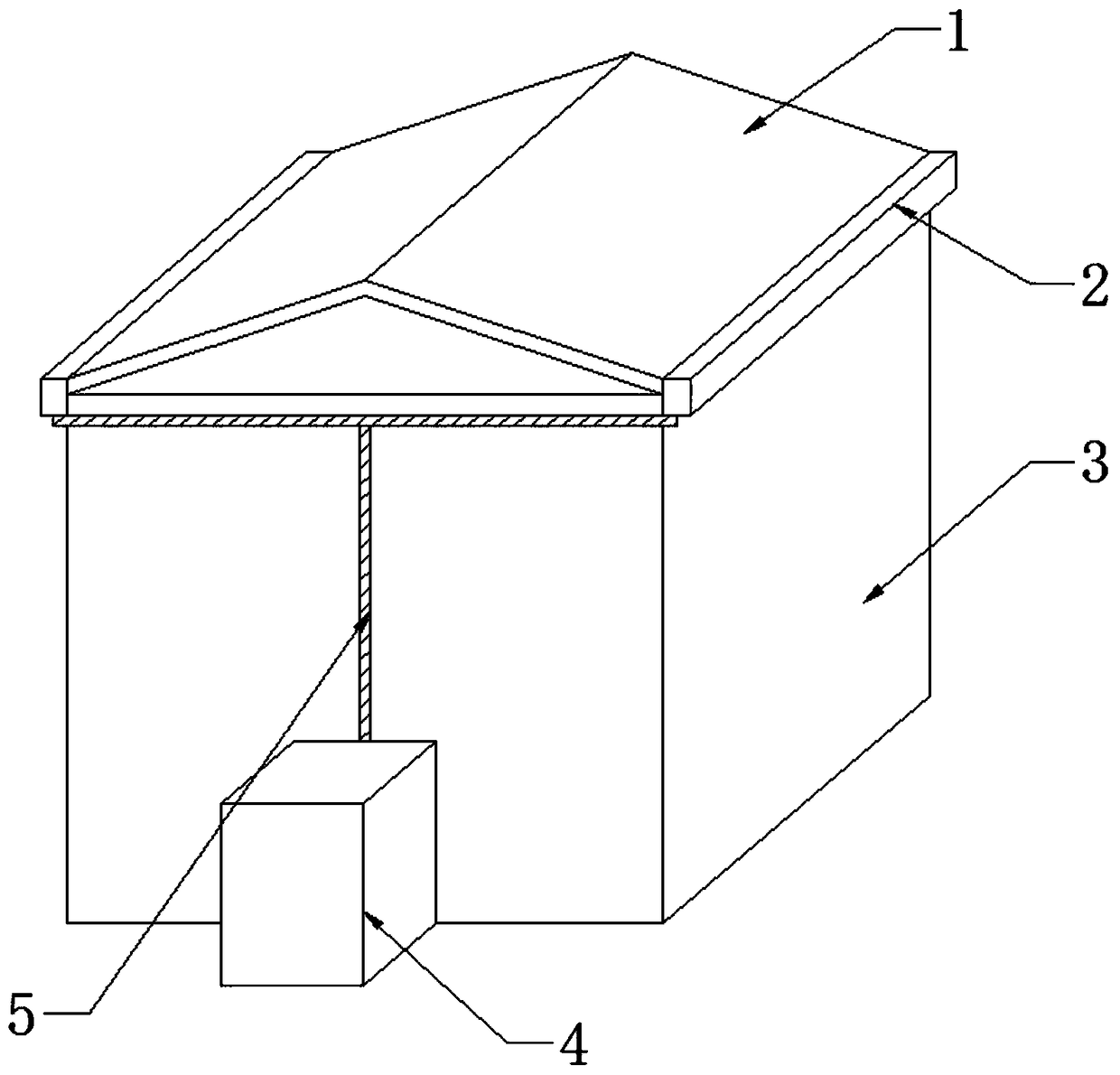 Roof rainwater collection device for green building