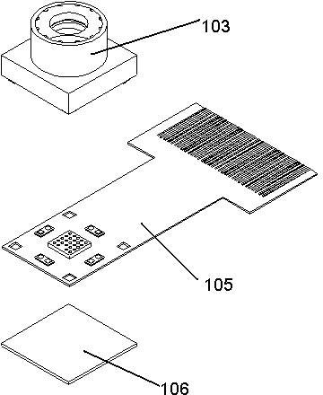 Lens component for electronic sensor optical imaging device and location method thereof
