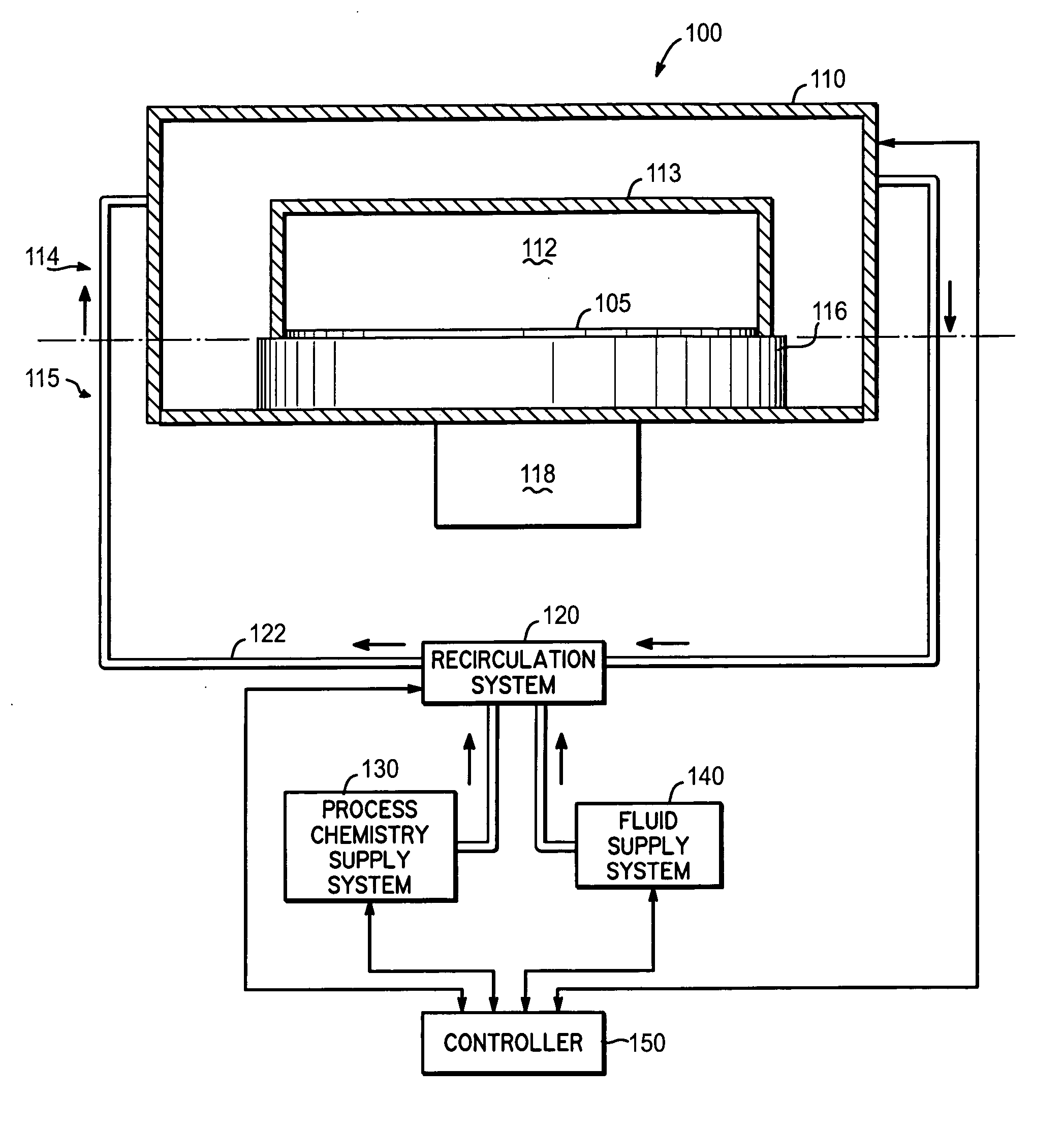 Method and apparatus for clamping a substrate in a high pressure processing system