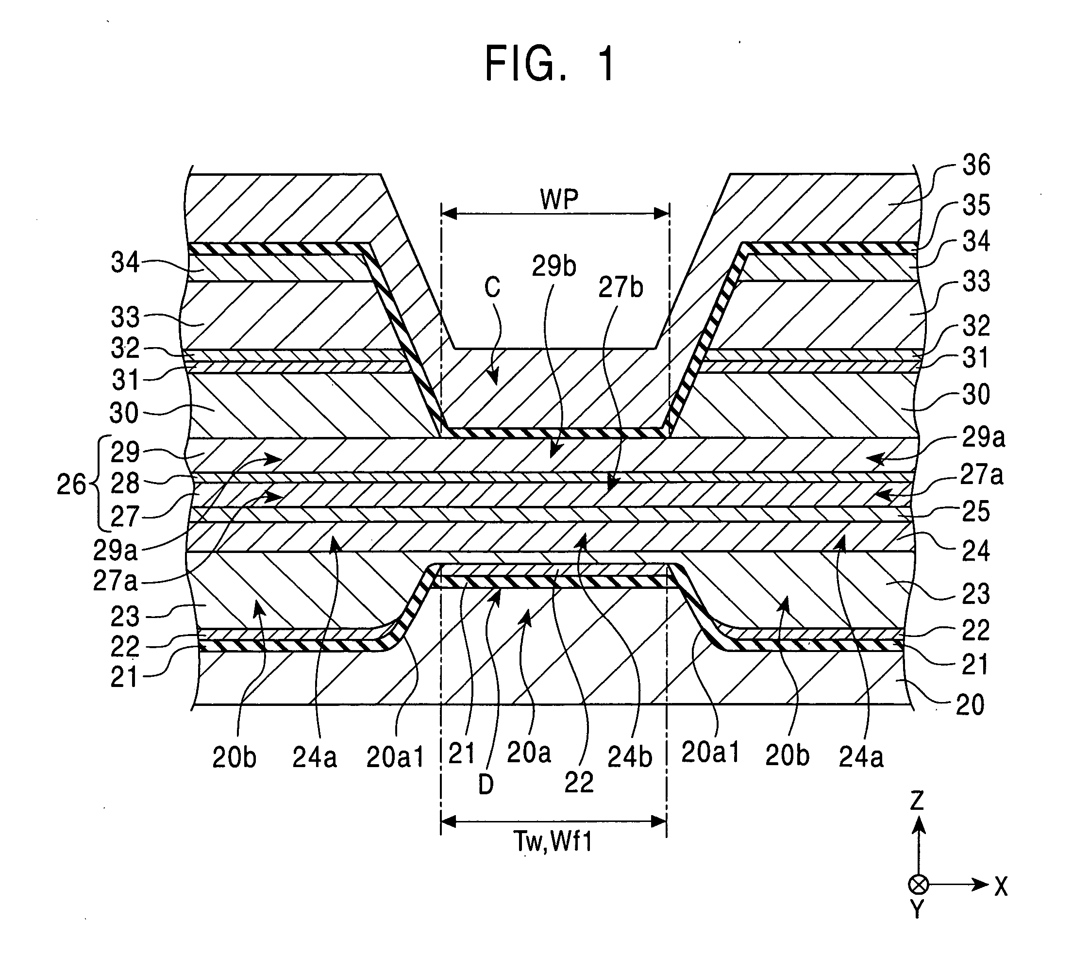 Magnetic detecting element having antiferromagnetic film having predetermined space in track width direction and method for manufacturing the same