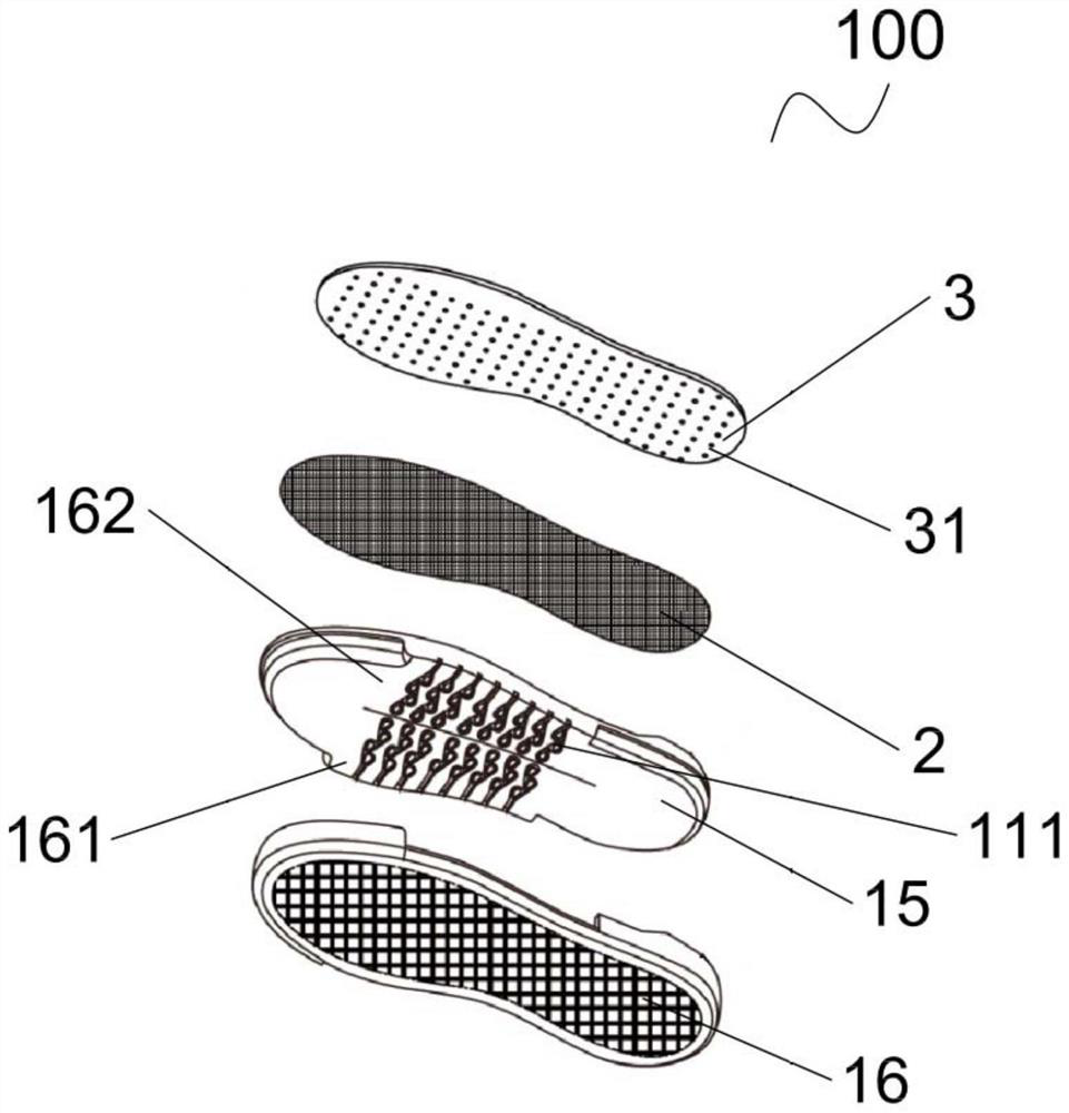 Sole and shoe