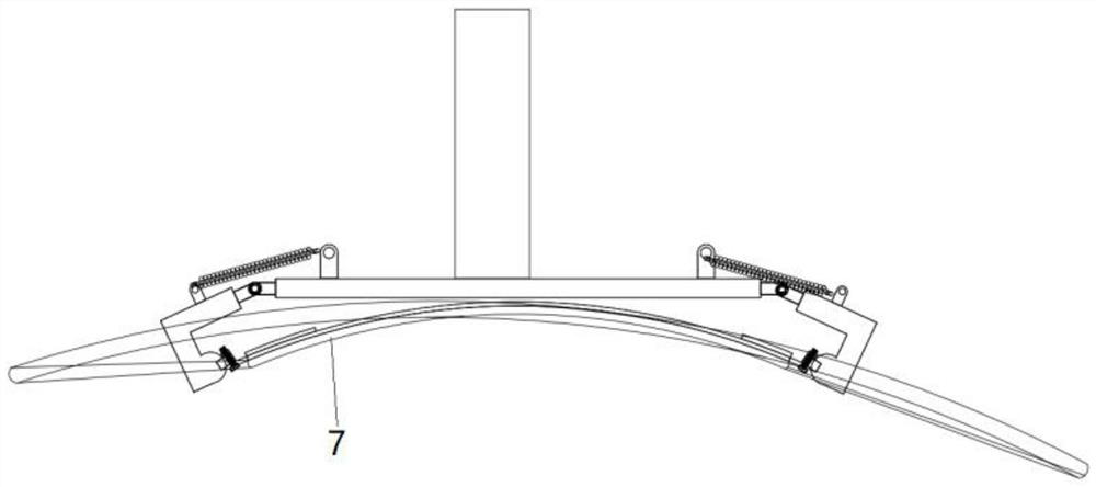 Turbine blade crack nondestructive testing device