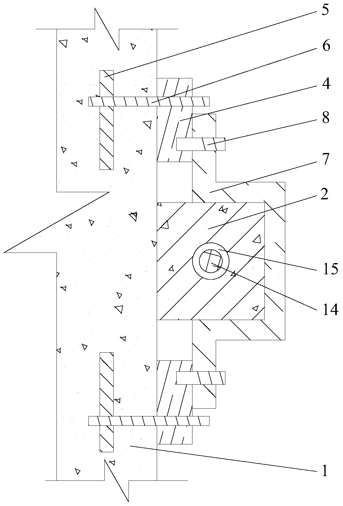 Construction method of basement exterior wall composite single-side formwork supporting system