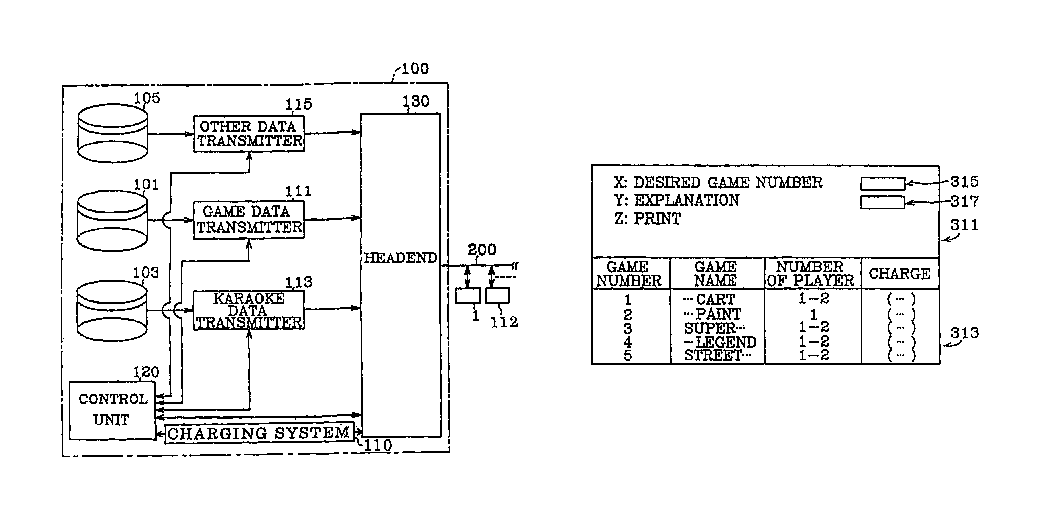 Interactive communication system for communicating video game and karaoke software