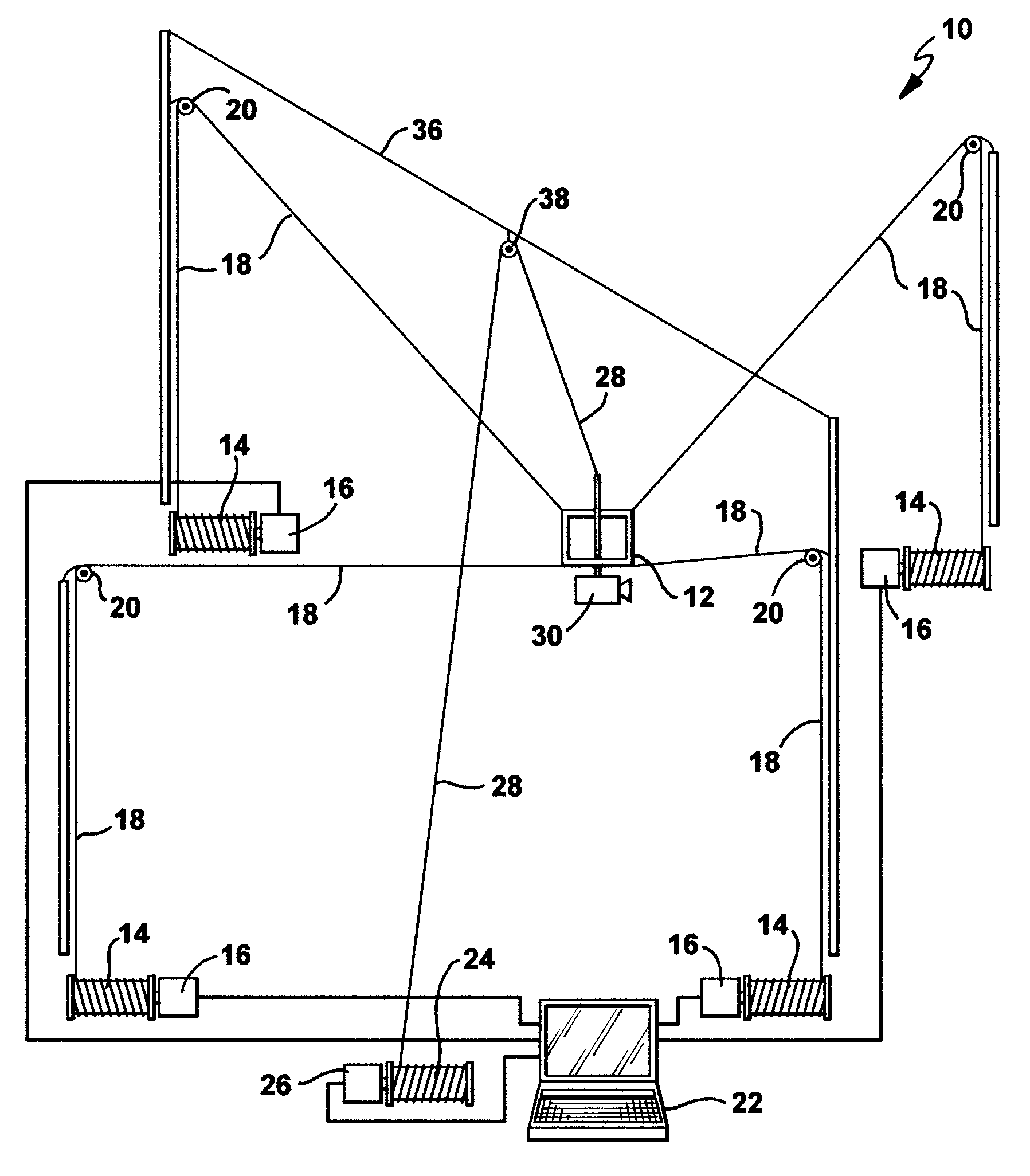 Aerial Movement System with Reactive Line