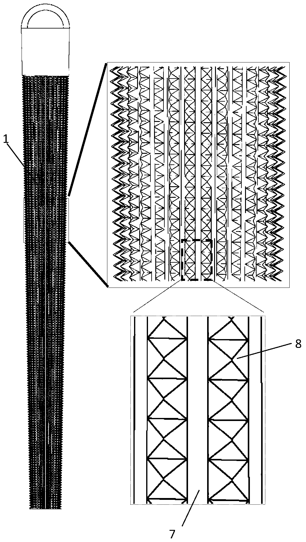 Portable dew collecting device with conical reinforced condensing pipes