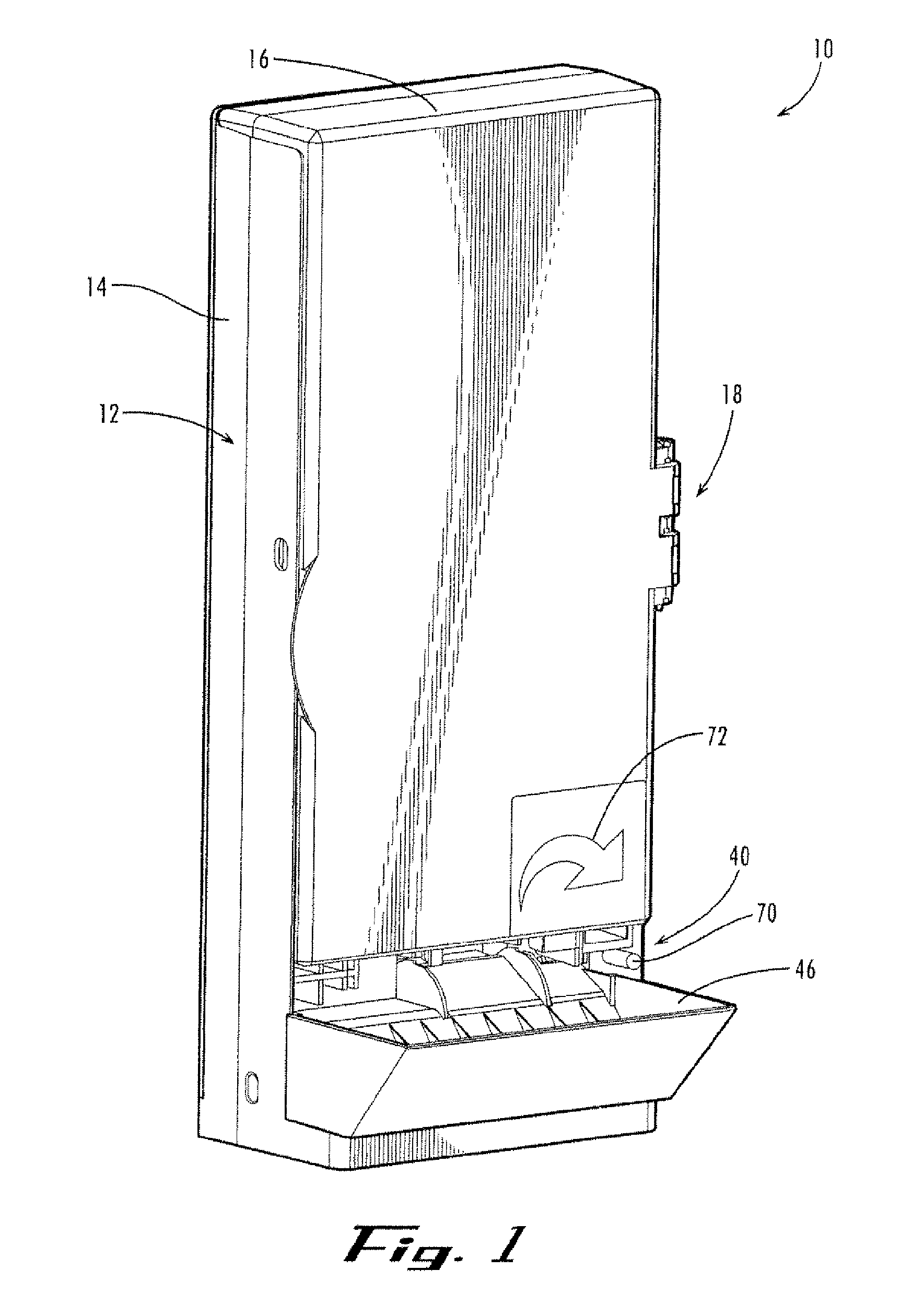 Cutlery Dispenser and Method of Dispensing Cutlery
