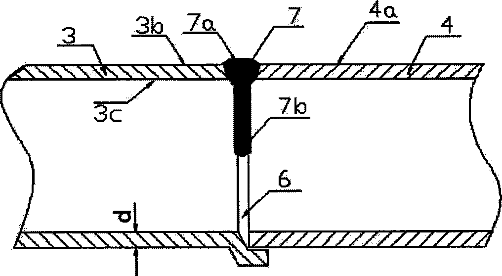 Metal welded pipe joint and assemble-welding method