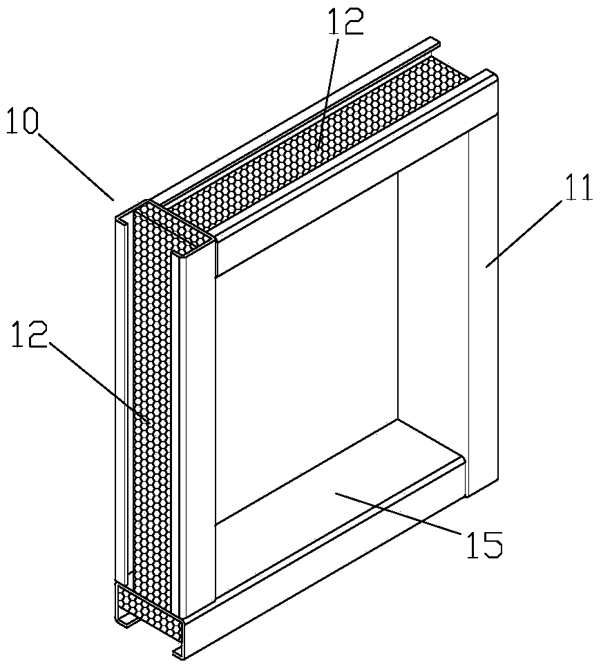 Attached frame, window with attached frame, prefabricated wall and method for making and installing the same