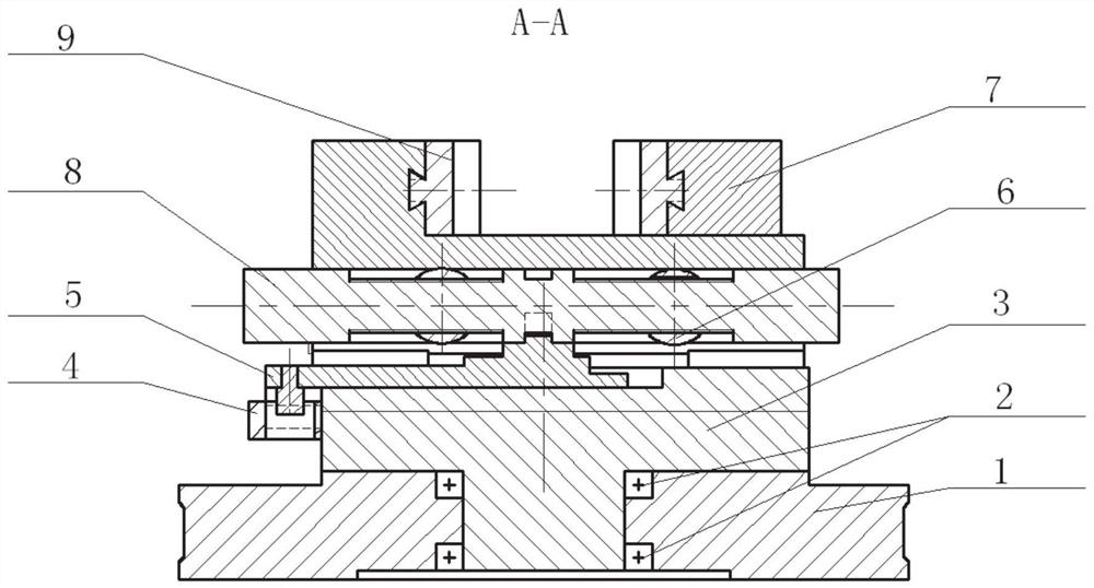 A universal fixture for self-adaptive clamping of blade tip or blade crown process table