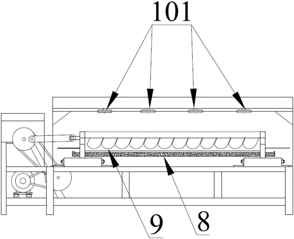 Continuous tea frying device