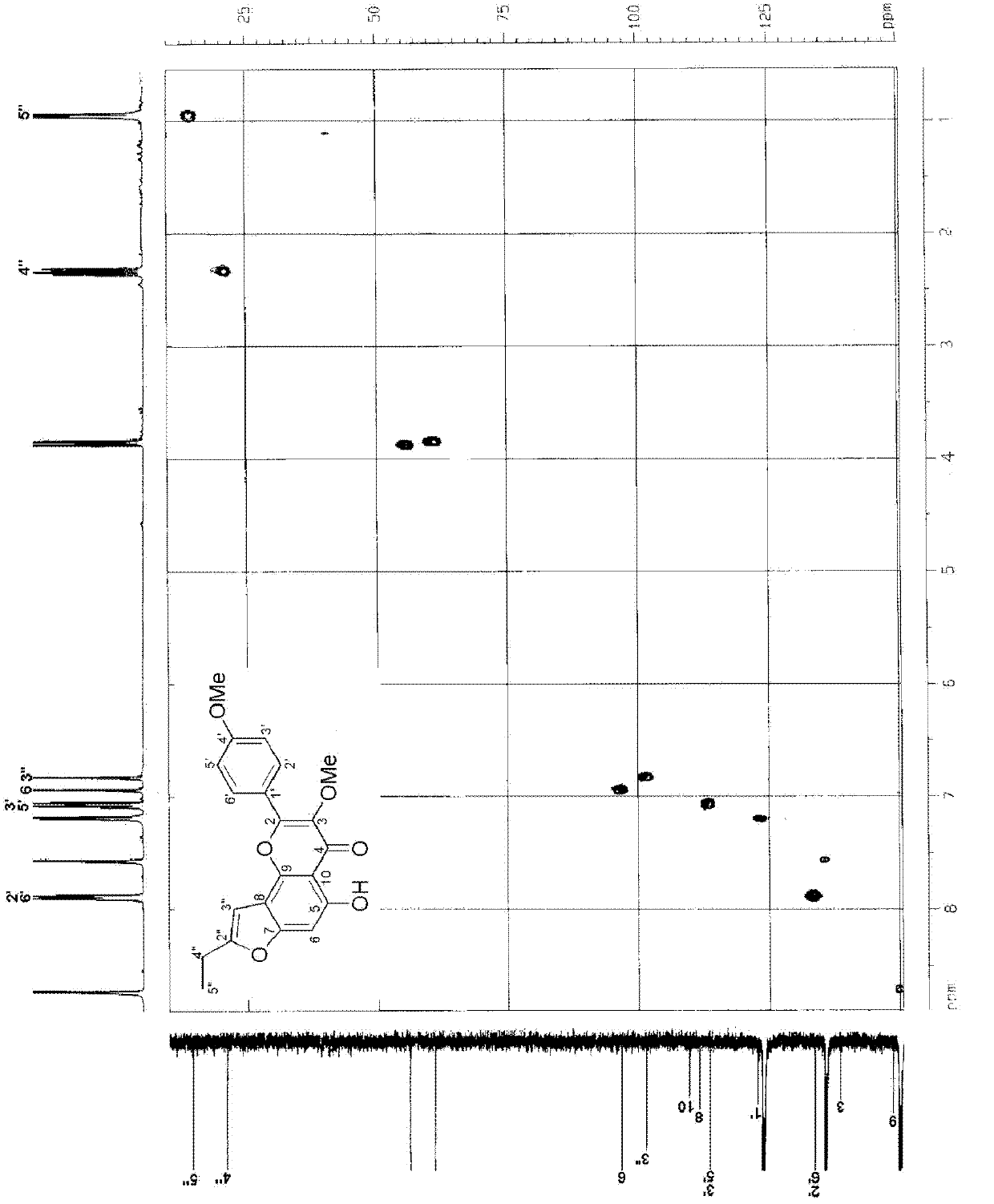 Furan flavonoid compound in nicotiana tobacum and application thereof