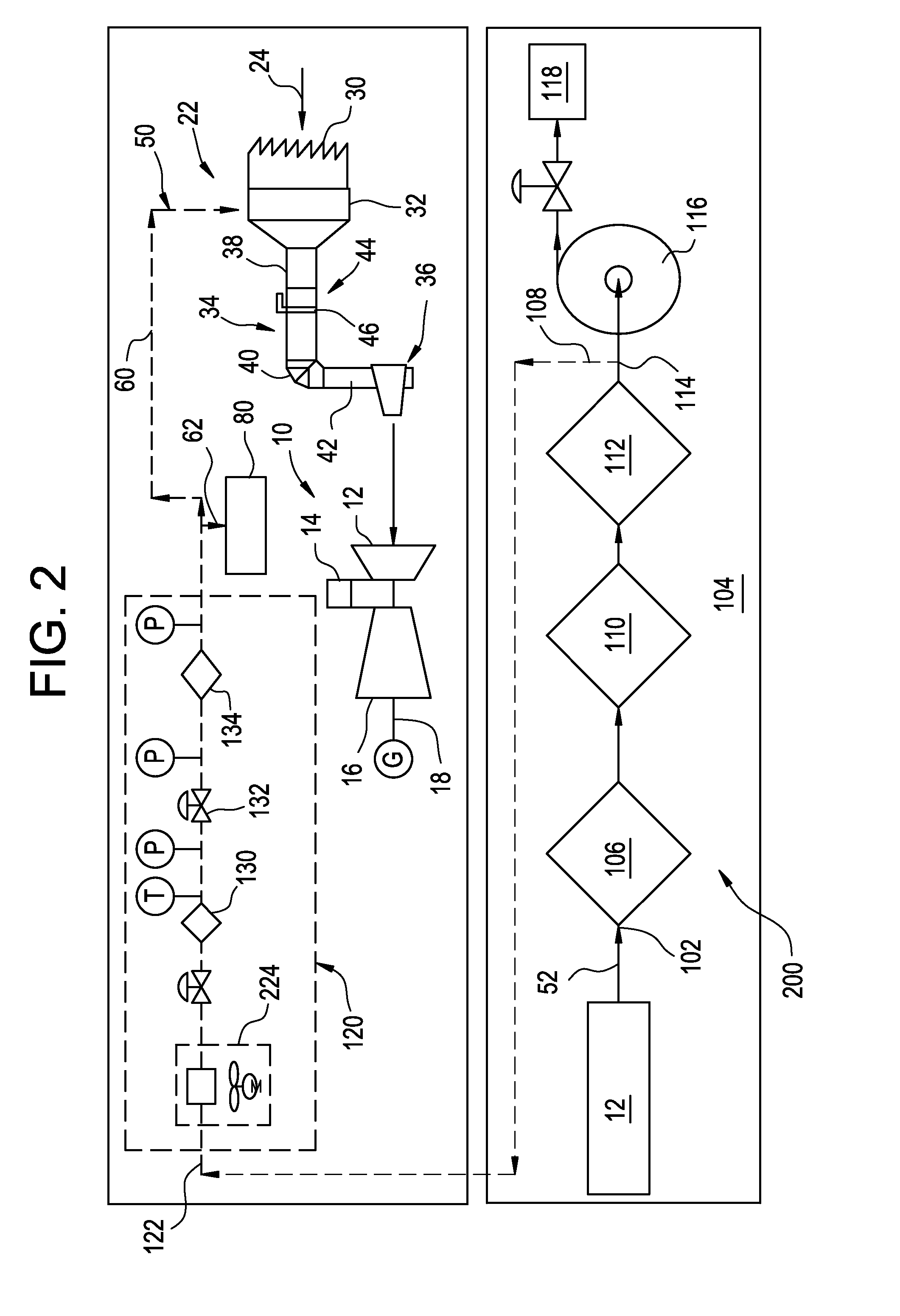 Air supply and conditioning system for a turbine system and method of supplying air