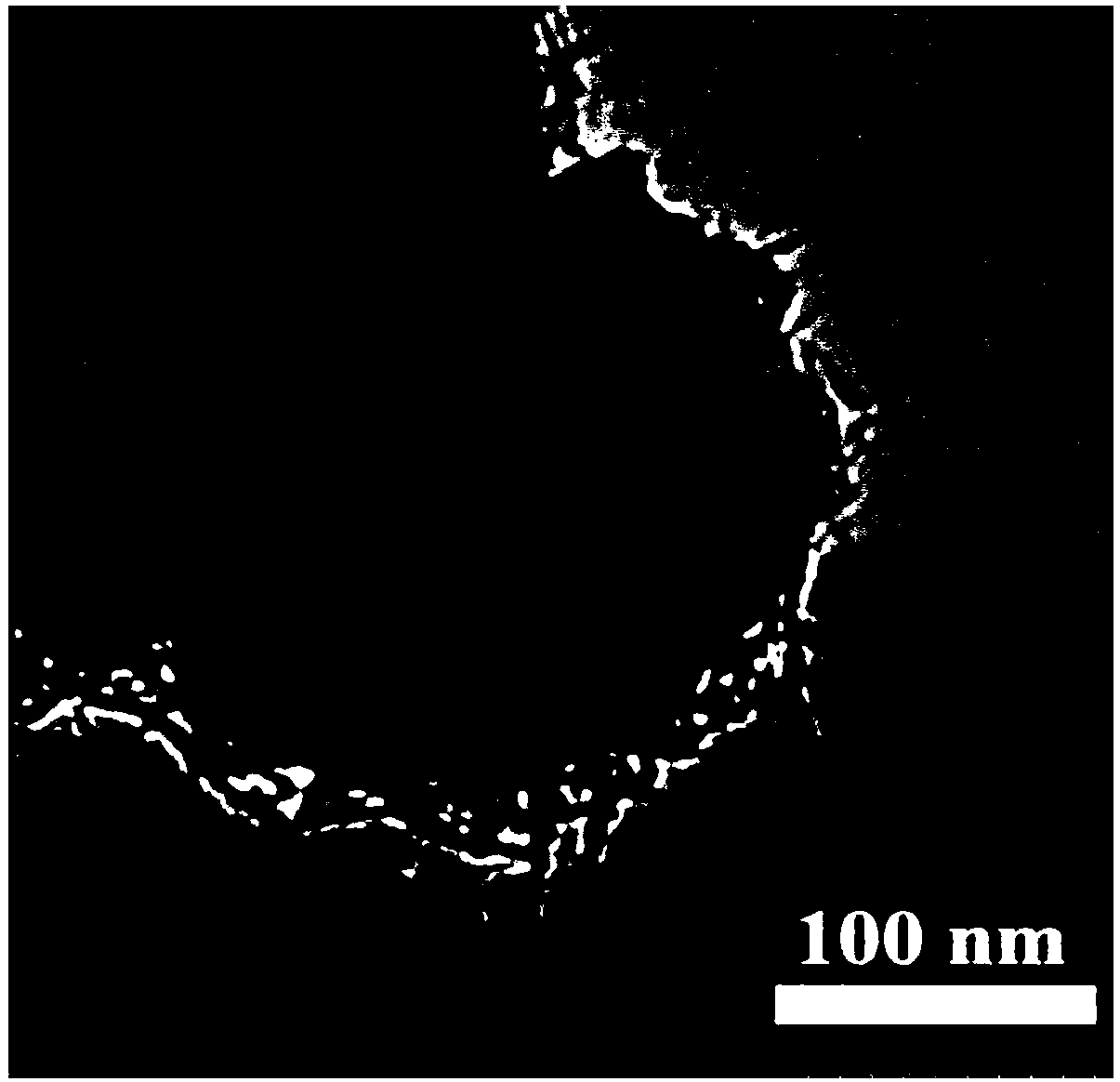 Preparation method of nanometer chain-like core-shell type nickel/polyaniline composite wave absorption material