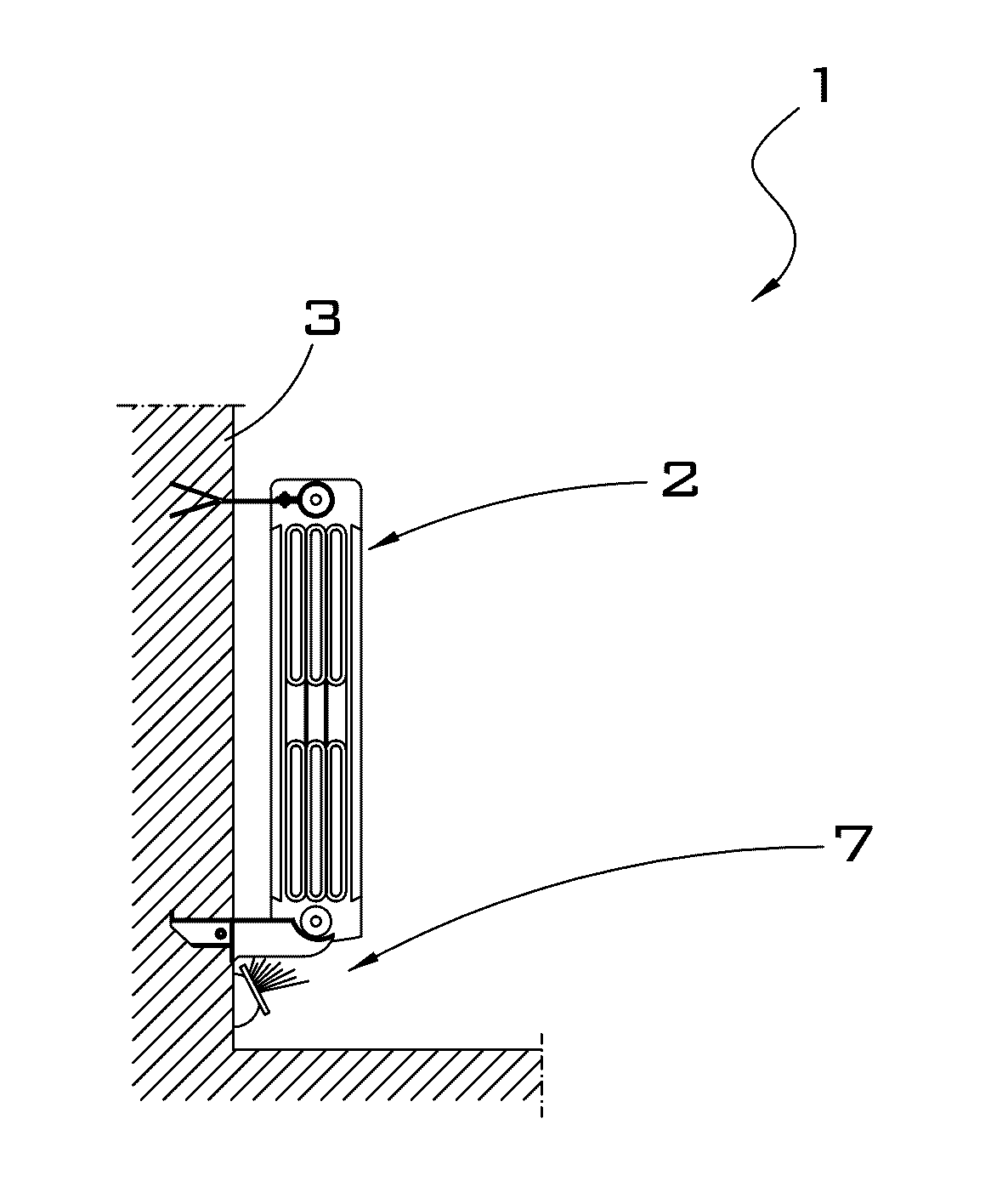 Radiator for hot-water heating, in particular for heating systems for civil use