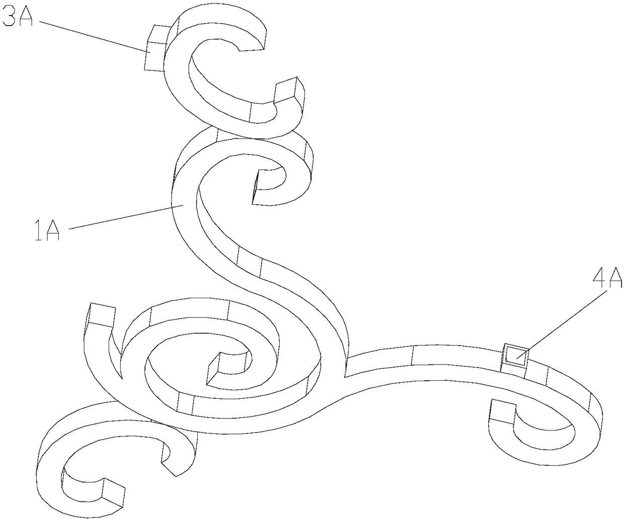 Non-metal lamp arm and production method thereof and lamp with lamp arm