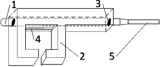 Device for packaging optical fiber grating temperature sensing probe on electric energy meter connecting terminal and integration temperature calibration method thereof