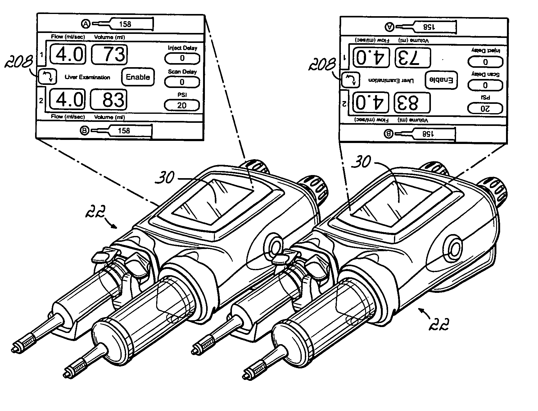 Powerhead control in a power injection system