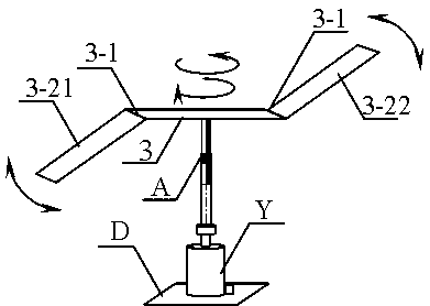 A hand-cranked three-fold bridge rescue equipment