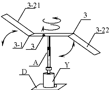 A hand-cranked three-fold bridge rescue equipment