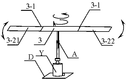 A hand-cranked three-fold bridge rescue equipment