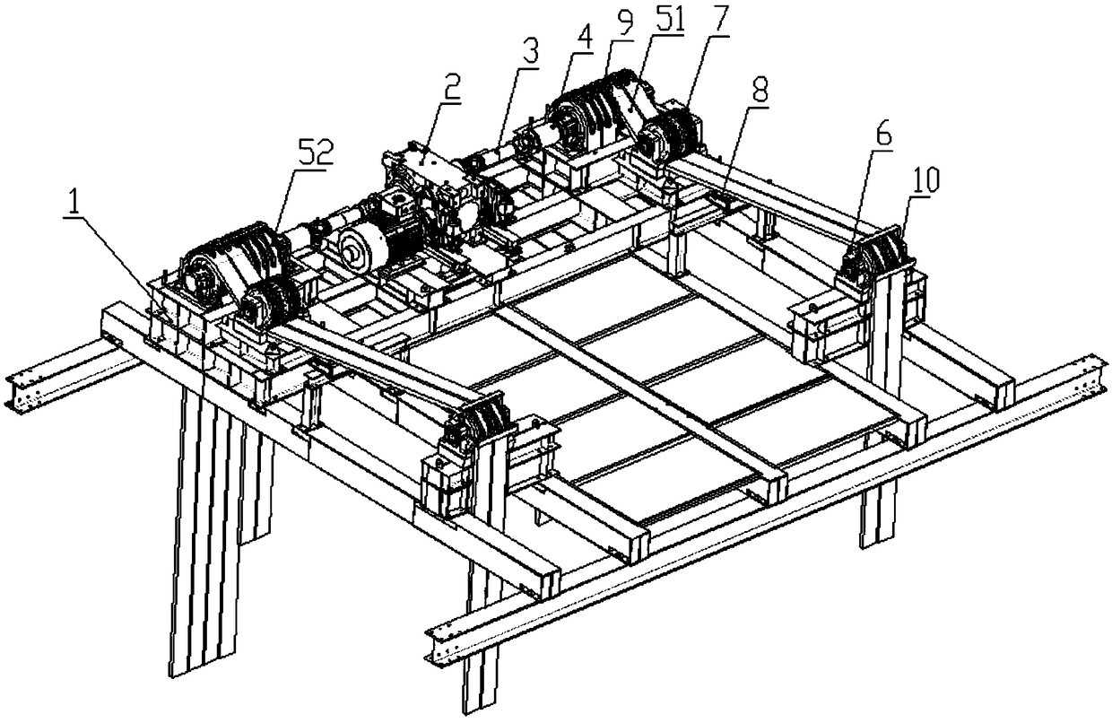 Lifting driving system adopting chain transmission