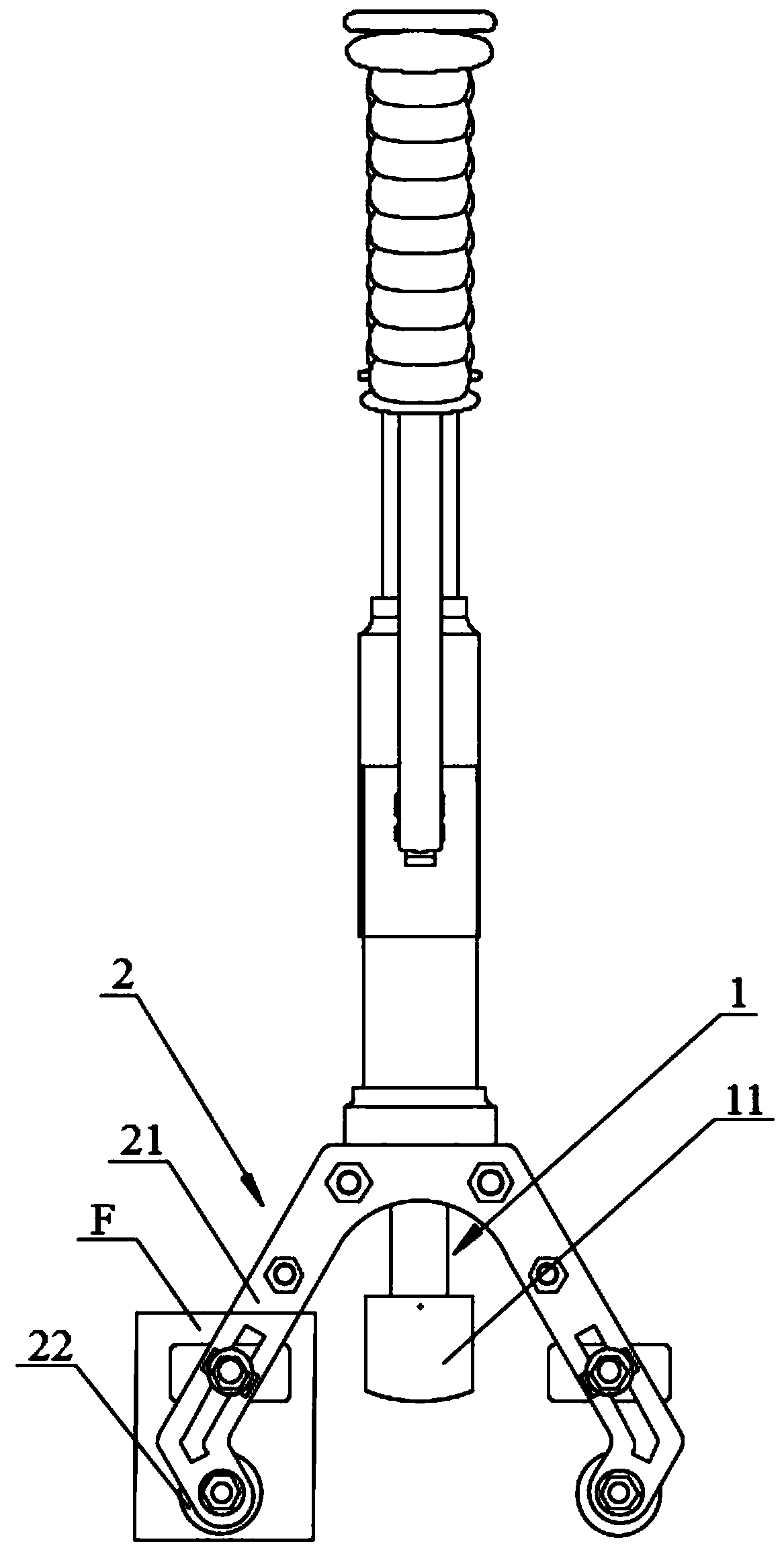 Reinforcing steel bar bending structure, reinforcing steel bar bending device and reinforcing steel bar bending method