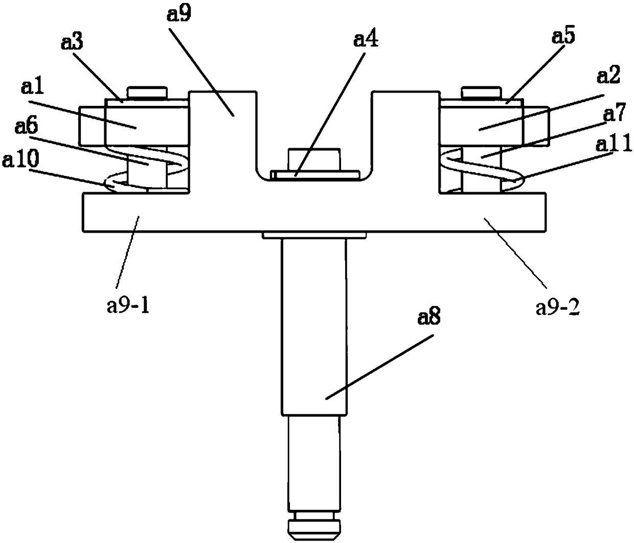 Contact mechanism in four-breakpoint contactor