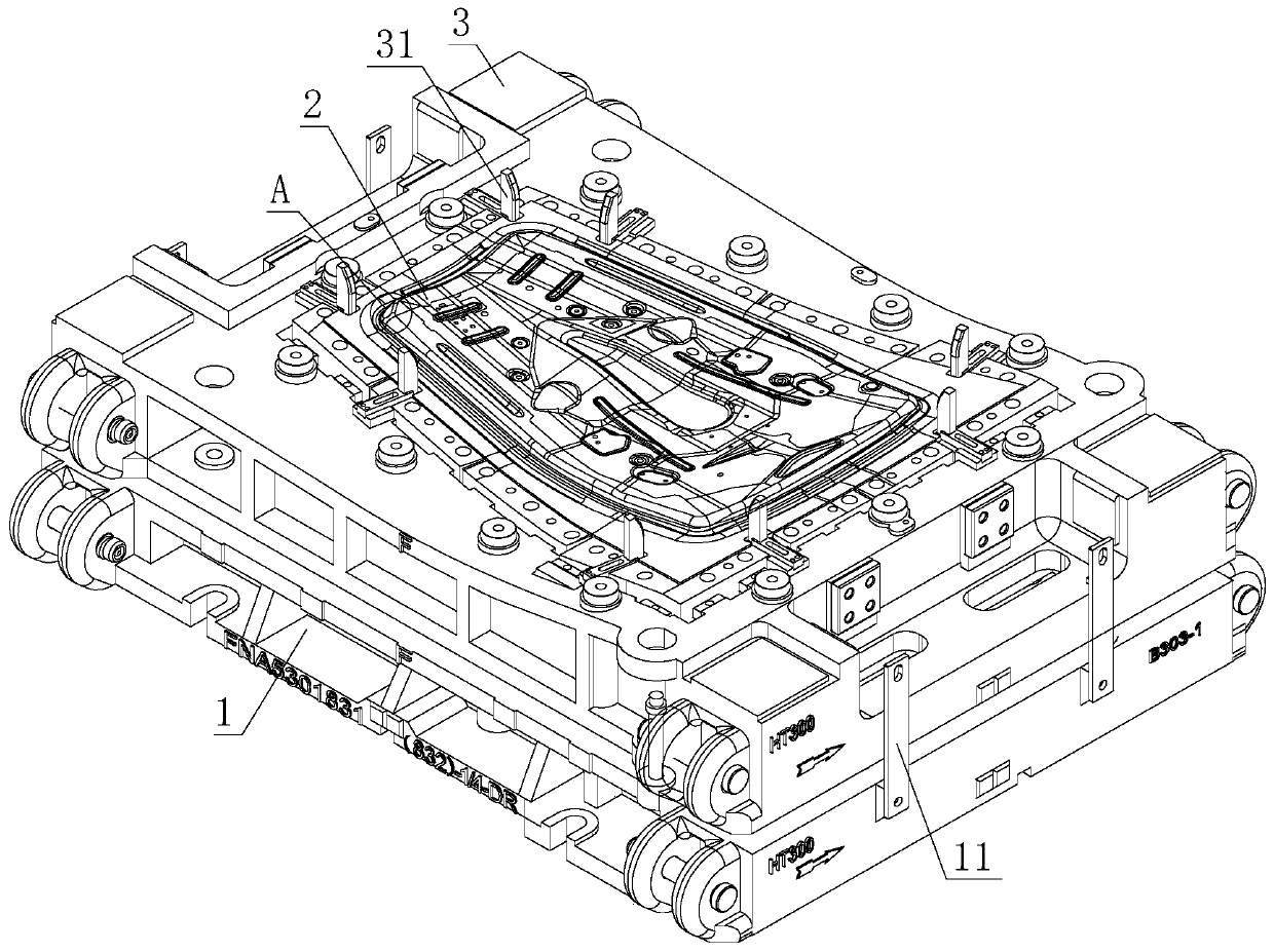 Left and right front longitudinal beam outer panel drawing die